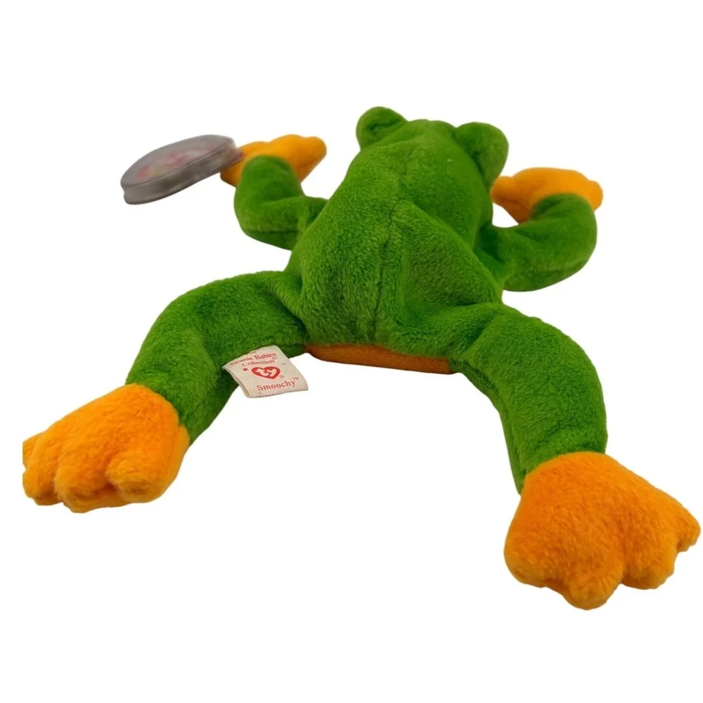 Ty Beanie Babies Smoochy the Frog OS Green Retro Y2K Plush Vintage Toy‎